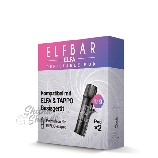 Elfbar ELFA Turbo Refillable Liquid Pods 1.1 ohmSparen mit Nachfllp, 7,49 Elfbar ELFA Turbo Refillable Liquid Pods 1.1 ohmSparen mit Nachfllp, 7,49