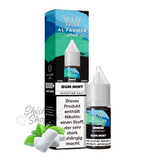 Al Fakher Nikotinsalz Liquid 10ml - Gum Mint 20mg
