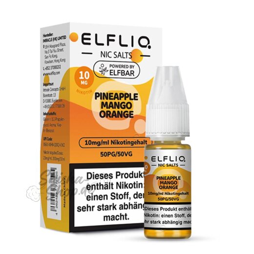 Elfbar ElfLIQ 10ml - Pineapple Mango Orange 20mg