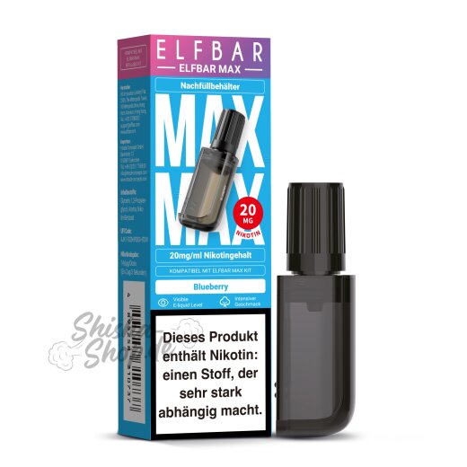 Elfbar Max - Pod 10ml Blueberry 20mg