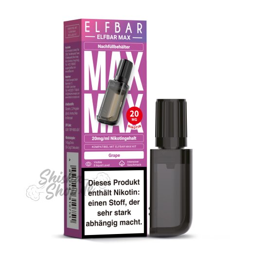 Elfbar Max - Pod 10ml Grape 20mg