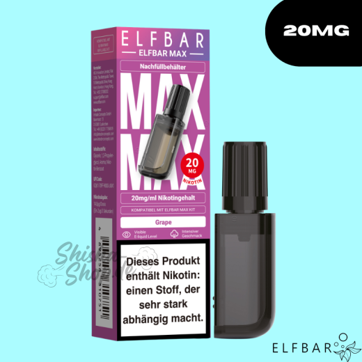Elfbar Max - Pod 10ml Grape 20mg