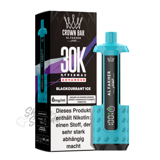 Al Fakher Crown Bar 30K Hypermax Advanced Basisgerät - Blackcurrant Ice