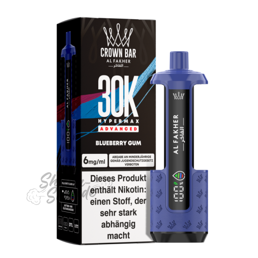 Al Fakher Crown Bar 30K Hypermax Advanced Basisgerät - Blueberry Gum