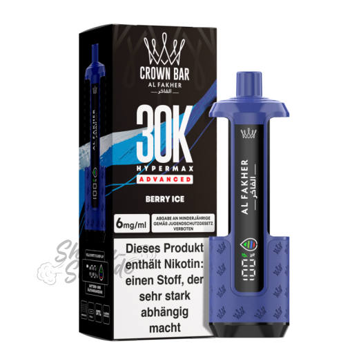 Al Fakher Crown Bar 30K Hypermax Advanced Basisgerät - Berry Ice