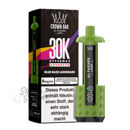 Al Fakher Crown Bar 30K Hypermax Advanced Basisgerät - Blue Razz Lemonade
