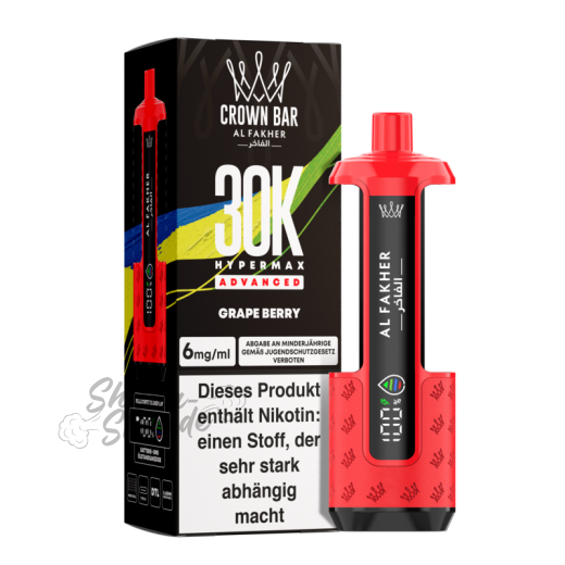 Al Fakher Crown Bar 30K Hypermax Advanced Basisgerät - Grape Berry