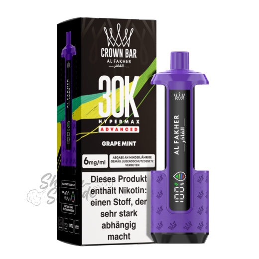Al Fakher Crown Bar 30K Hypermax Advanced Basisgerät - Grape Mint