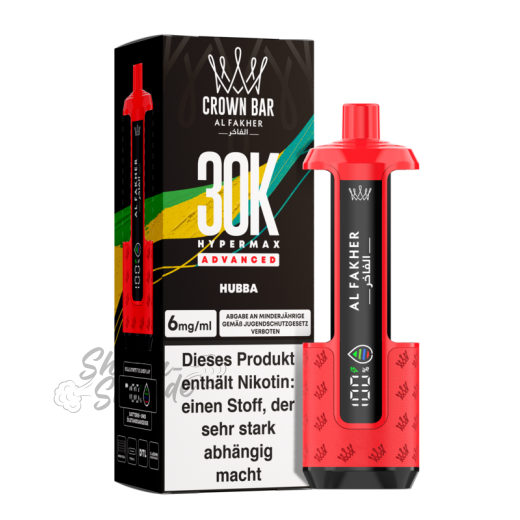 Al Fakher Crown Bar 30K Hypermax Advanced Basisgerät - Hubba