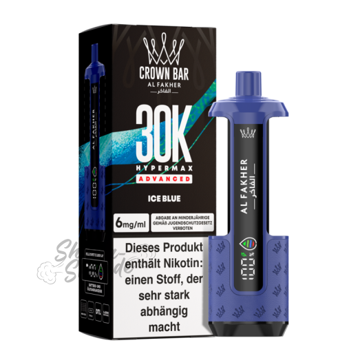 Al Fakher Crown Bar 30K Hypermax Advanced Basisgerät - Ice Blue