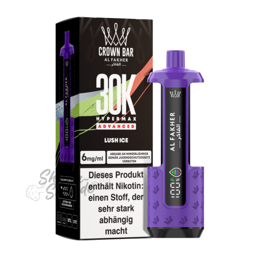 Al Fakher Crown Bar 30K Hypermax Advanced Basisgerät - Lush Ice