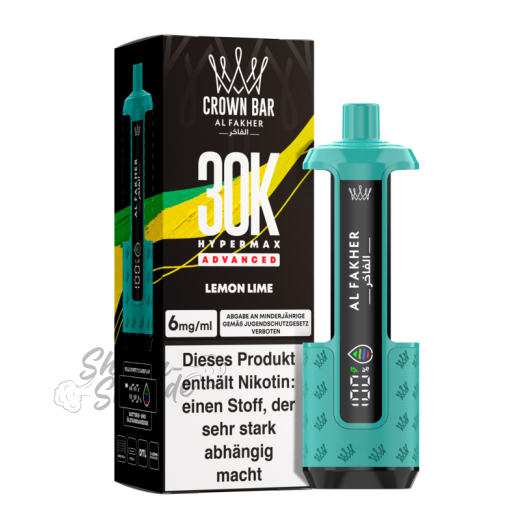 Al Fakher Crown Bar 30K Hypermax Advanced Basisgerät - Lemon Lime