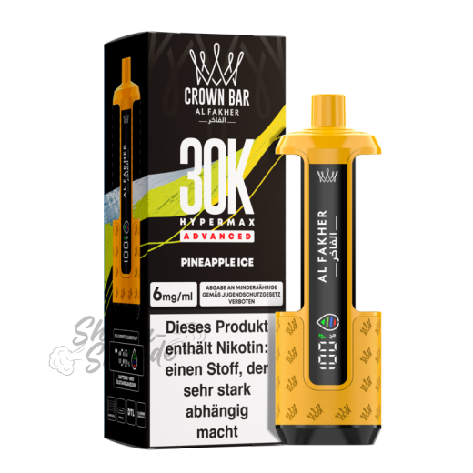 Al Fakher Crown Bar 30K Hypermax Advanced Basisgerät - Pineapple Ice