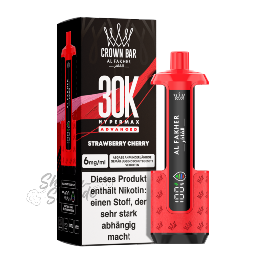 Al Fakher Crown Bar 30K Hypermax Advanced Basisgerät - Strawberry Cherry