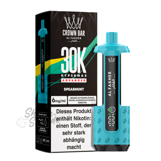 Al Fakher Crown Bar 30K Hypermax Advanced Basisgerät - Spearmint