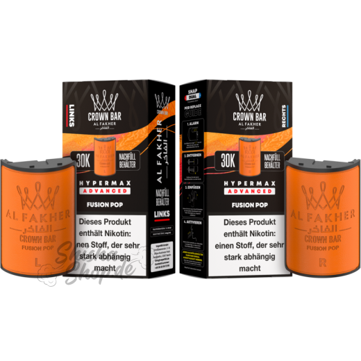 Al Fakher Crown Bar 30K Hypermax Advanced POD 2er Pack - Fusion Pop