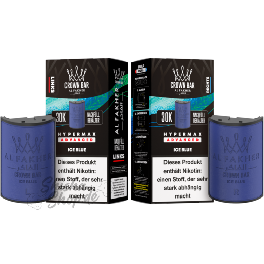 Al Fakher Crown Bar 30K Hypermax Advanced POD 2er Pack - Ice Blue