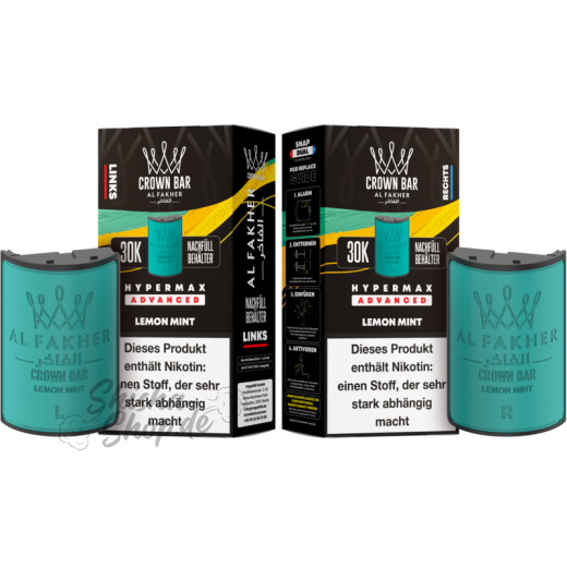 Al Fakher Crown Bar 30K Hypermax Advanced POD 2er Pack - Lemon Mint