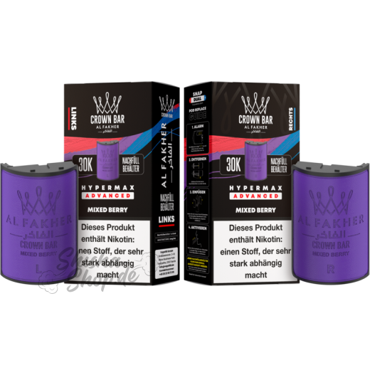 Al Fakher Crown Bar 30K Hypermax Advanced POD 2er Pack - Mixed Berry