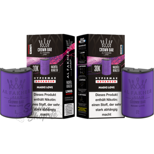 Al Fakher Crown Bar 30K Hypermax Advanced POD 2er Pack - Magic Love