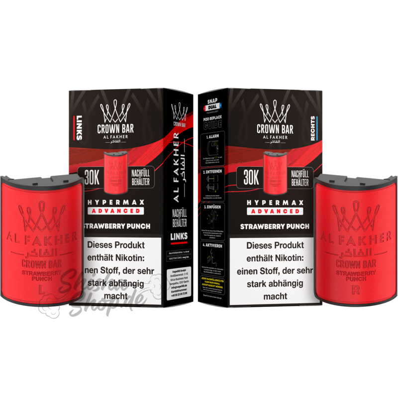 al fakher crown bar strawberry punch Best Al Fakher Strawberry Punch 8000 Puffs Crown Bar Vape main image 0