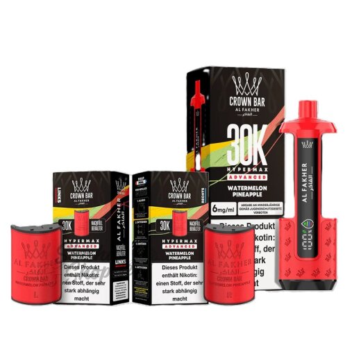 Al Fakher Crown Bar 30K Hypermax Advanced KIT SPARSET - Watermelon Pineapple