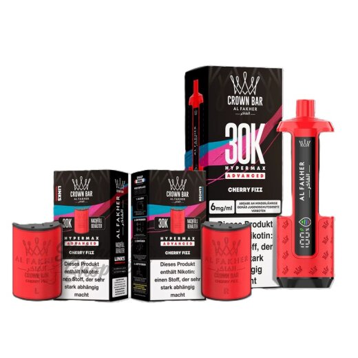 Al Fakher Crown Bar 30K Hypermax Advanced KIT SPARSET - Cherry Fizz