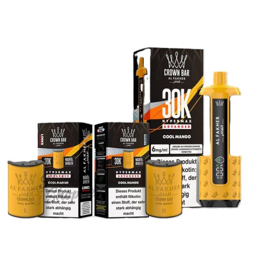 Al Fakher Crown Bar 30K Hypermax Advanced KIT SPARSET - Cool Mango