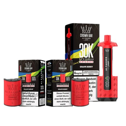 Al Fakher Crown Bar 30K Hypermax Advanced KIT SPARSET - Grape Berry