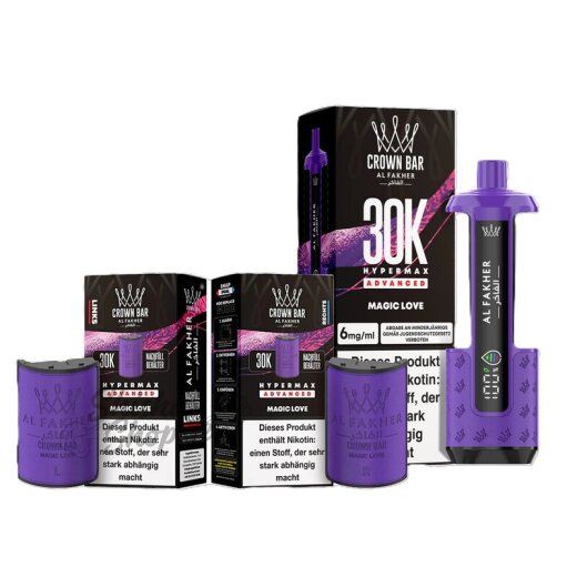 Al Fakher Crown Bar 30K Hypermax Advanced KIT SPARSET - Magic Love