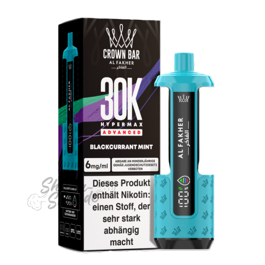 Al Fakher Crown Bar 30K Hypermax Advanced Basisgerät - Blackcurrant Mint