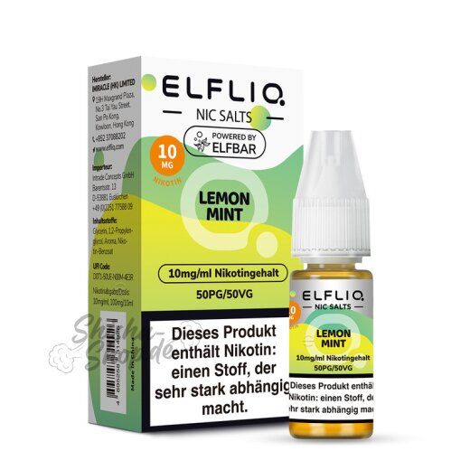 Elfbar ElfLIQ 10ml - Lemon Mint 10mg