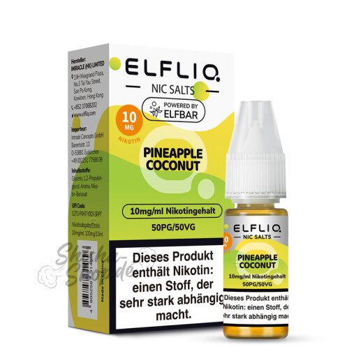 Elfbar ElfLIQ 10ml - Pineapple Coconut 10mg