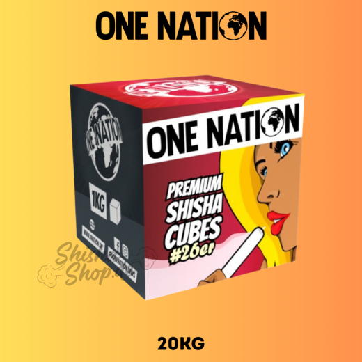 One Nation Shisha Kohle 26mm - 20KG