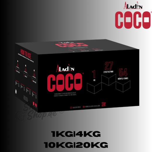 Aladin Coco Shisha Kohle 27mm