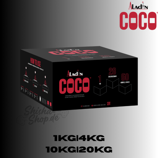Aladin Coco Shisha Kohle 28mm