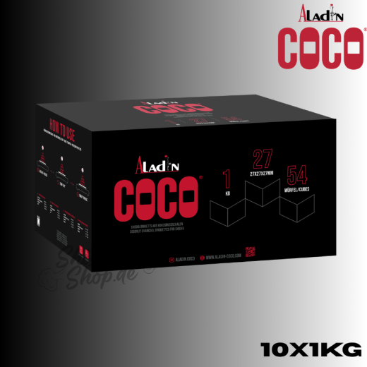 Aladin Coco Shisha Kohle 27mm - 10KG