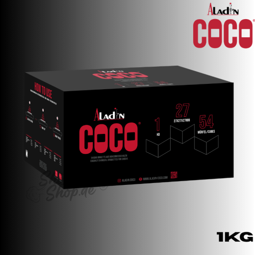 Aladin Coco Shisha Kohle 27mm - 1KG