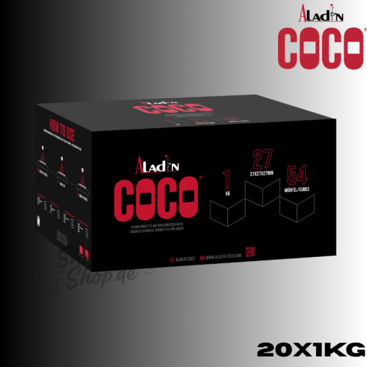 Aladin Coco Shisha Kohle 27mm - 20KG