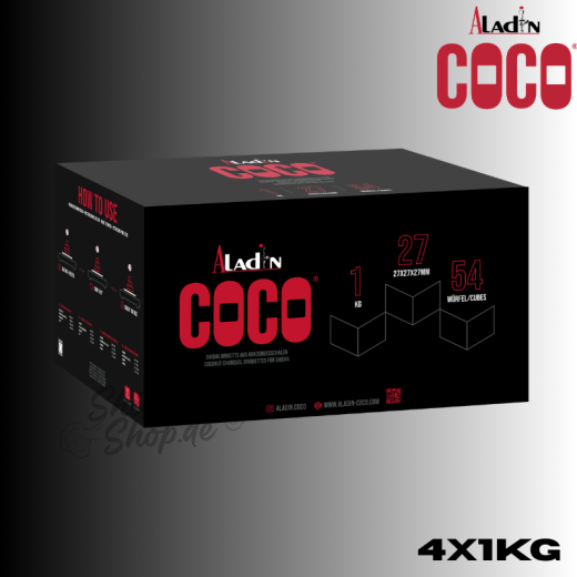 Aladin Coco Shisha Kohle 27mm - 4KG