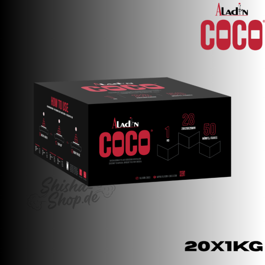 Aladin Coco Shisha Kohle 28mm - 20KG