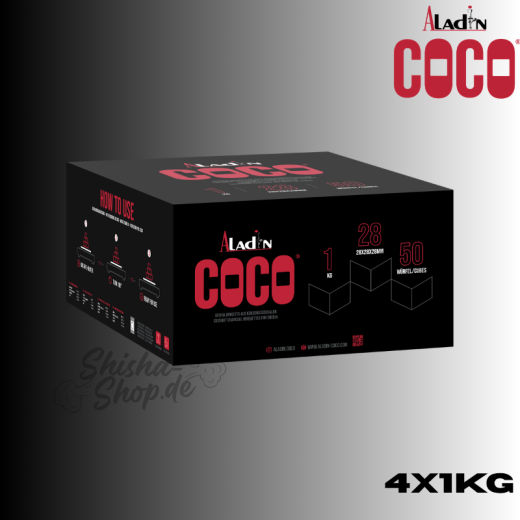 Aladin Coco Shisha Kohle 28mm - 4KG