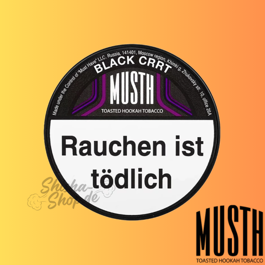 MustH Shisha Tabak 125g - BLACK CRRT