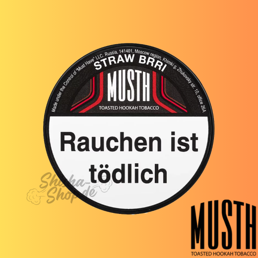 MustH Shisha Tabak 200g - STRAW BRRI