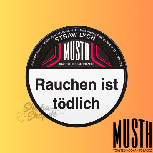 MustH Shisha Tabak 200g - STRAW LYCH