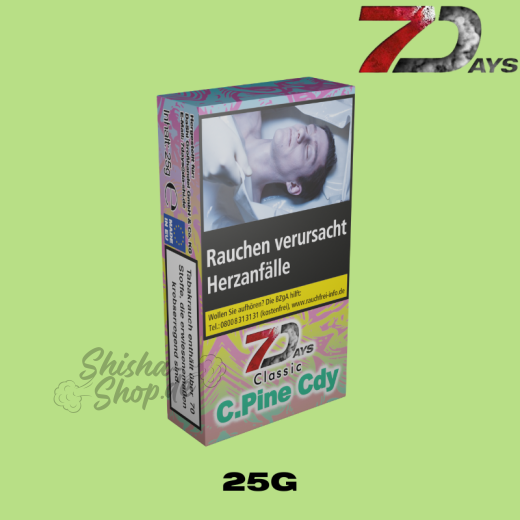 7 DAYS Shisha Tabak 25g - Cold Pine Candy
