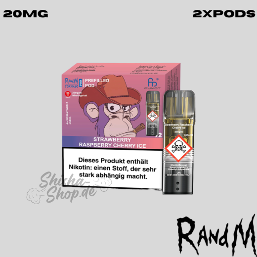 RandM Tornado Pods - Strawberry Raspberry Cherry Ice