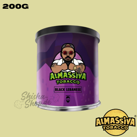Almassiva Shisha Tabak 200g - Black Lebanese
