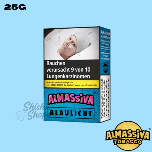 Almassiva Shisha Tabak 25g - Blaulicht