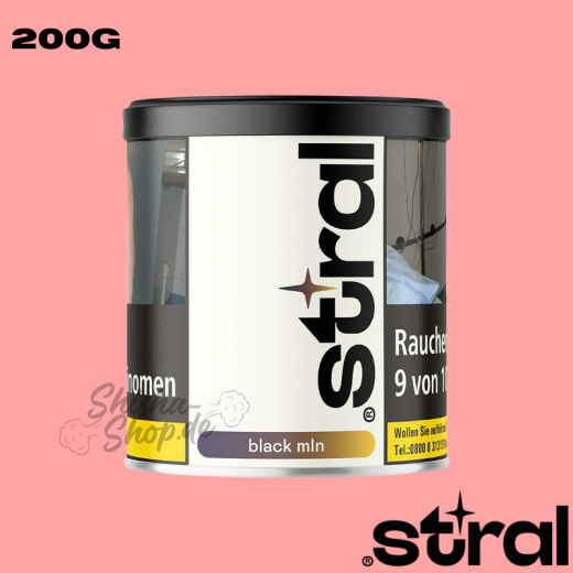 Stral Shisha Tabak 200g - Black Mln